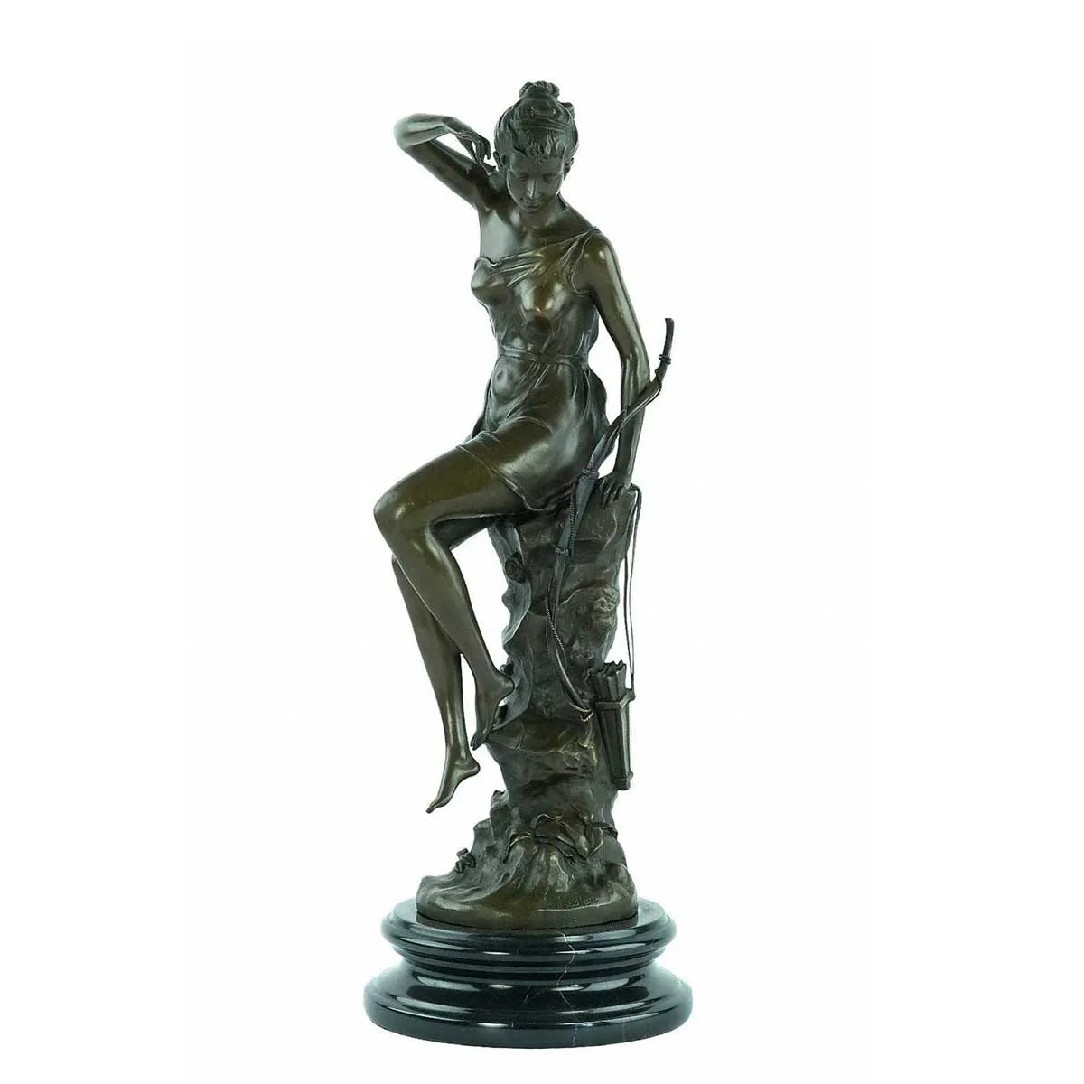 Bronze Greek Goddess Artemis/Diana Statue Figurine Antique Sculpture Art Home Office Decor Gifts