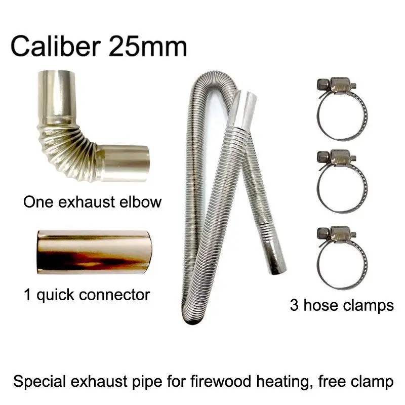 

Автомобильный обогреватель, выхлопная труба из нержавеющей стали, прочная трубка 60-300 см с хомутом для шланга