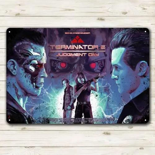 Terminator Judgement Day Movie Metal Poster Tin Sign 20x30cm Collectable Plate