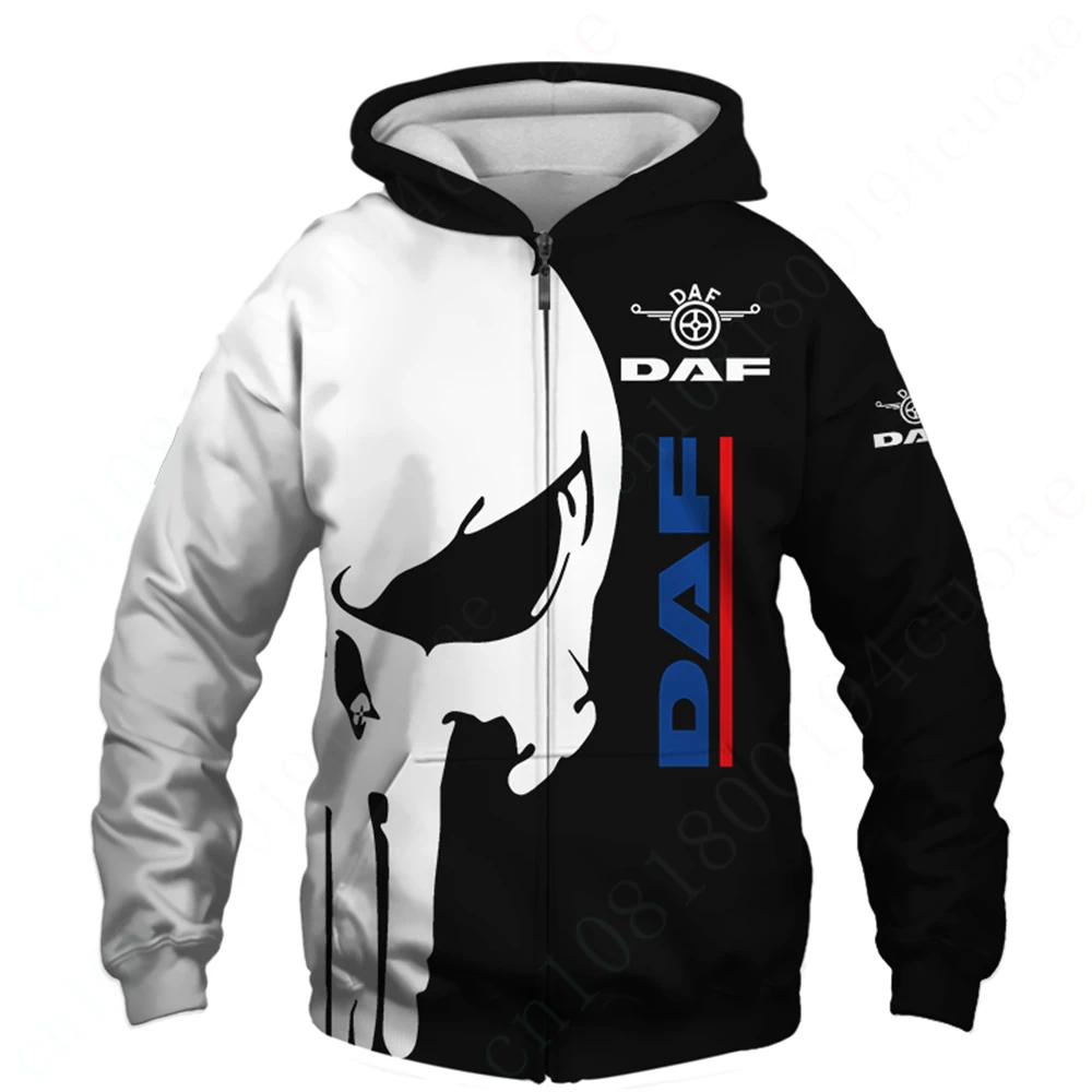 

DAF Clothing Unisex Hoodies Casual Oversize Zip Hoodie 3D Printing Pullover Anime Hoodies For Men Women Harajuku Sweatshirt