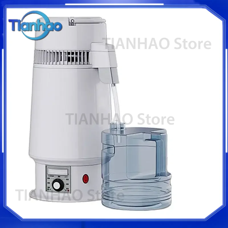 4L Water Bottle Filter Distiller Purifier Portable Tabletop Machine Stainless Steel Adjustable Temperature for 220V Labs