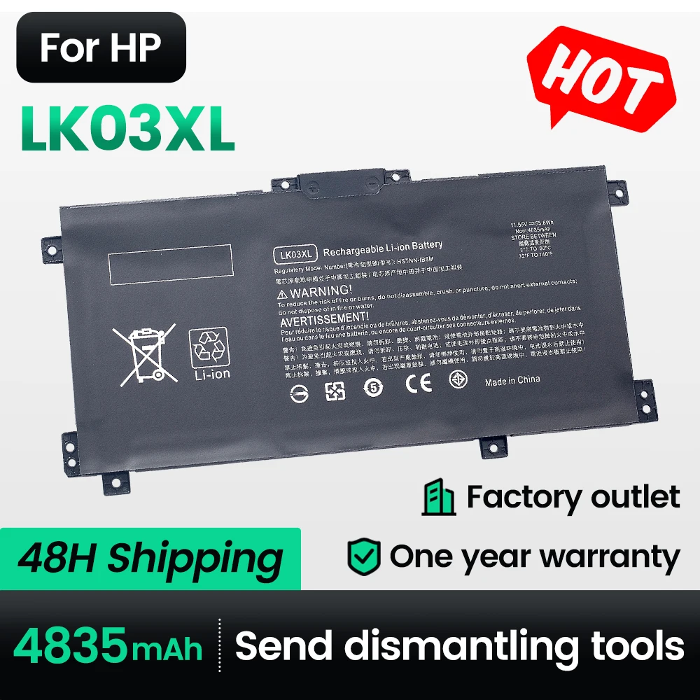 

keyuan LK03XL Battery For HP Envy X360 15z 15-BP 15-BQ 15M-BP 15M-CP 15M-CN 17-AE 17M-AE 17-BW Series HSTNN-LB7U HSTNN-UB7I TPN-