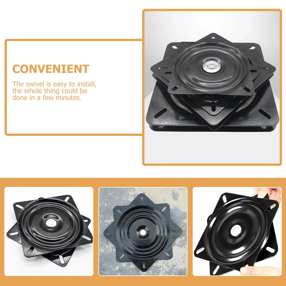 

Rotary Chair Swivel Seat Base 360 Degree Rotation Furniture Plate Recliner Display Stand Pedestal Heavy Duty Black Steel Easy