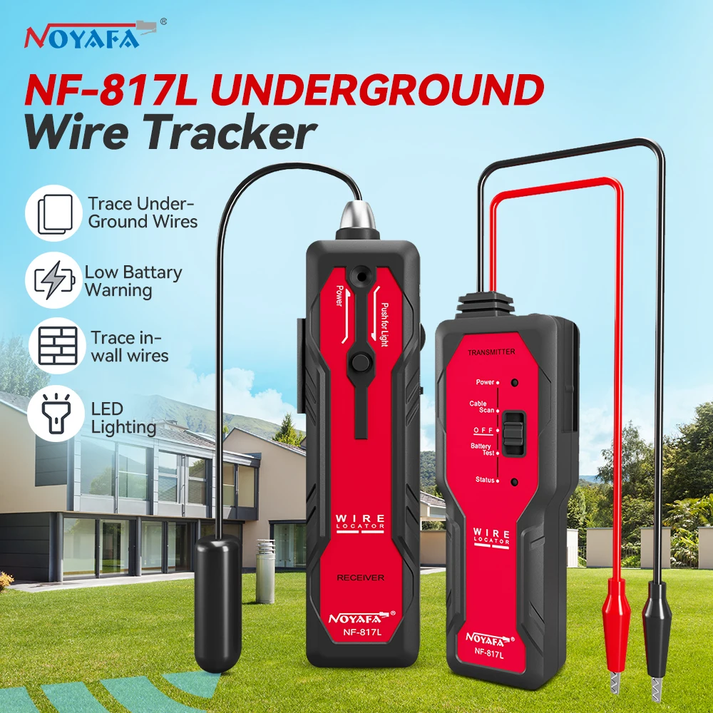 NOYAFA traceur de fil souterrain NF-817L localisateur visuel de câble de défaut testeur de câble Anti-interférence détecteur de câble professionnel