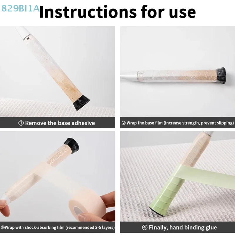 

2/1 Roll Tennis Badminton Racket Overgrip PU Sponge Shock absorbing Film 2 1 Roll Base Film Handle Membrane Damping Grip Skin