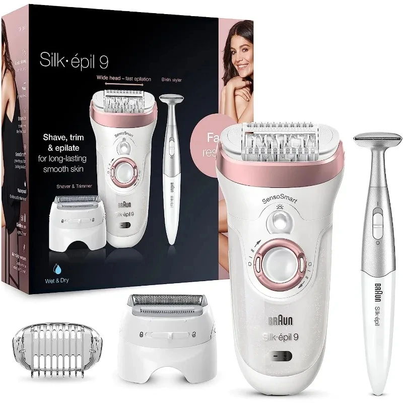 for épil 9 9-890, Facial Hair Removal for Women, Hair Removal Device  Trimmer, Womens Shaver Wet & Dry