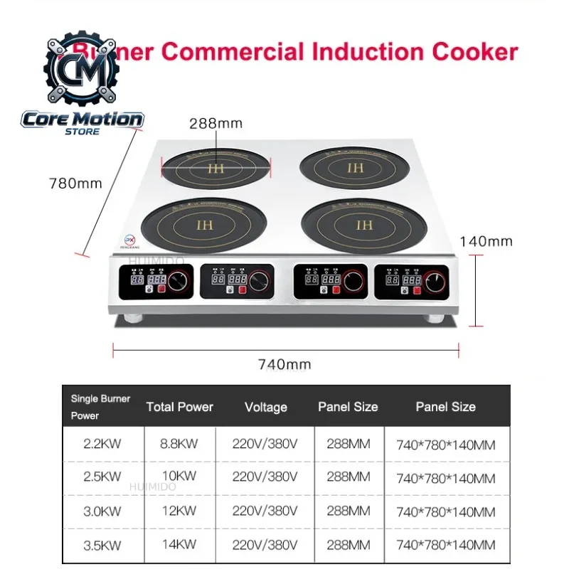 Wholesale of New Materials 4 Burner Commercial Induction Cooktop  Perfect for No Open Flame Kitchens