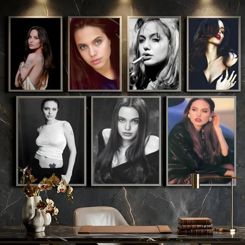 Angelina Jolie Vintage 1 Poster – HD – selbstklebende, wasserfeste, hochfeste, universelle Wanddekoration