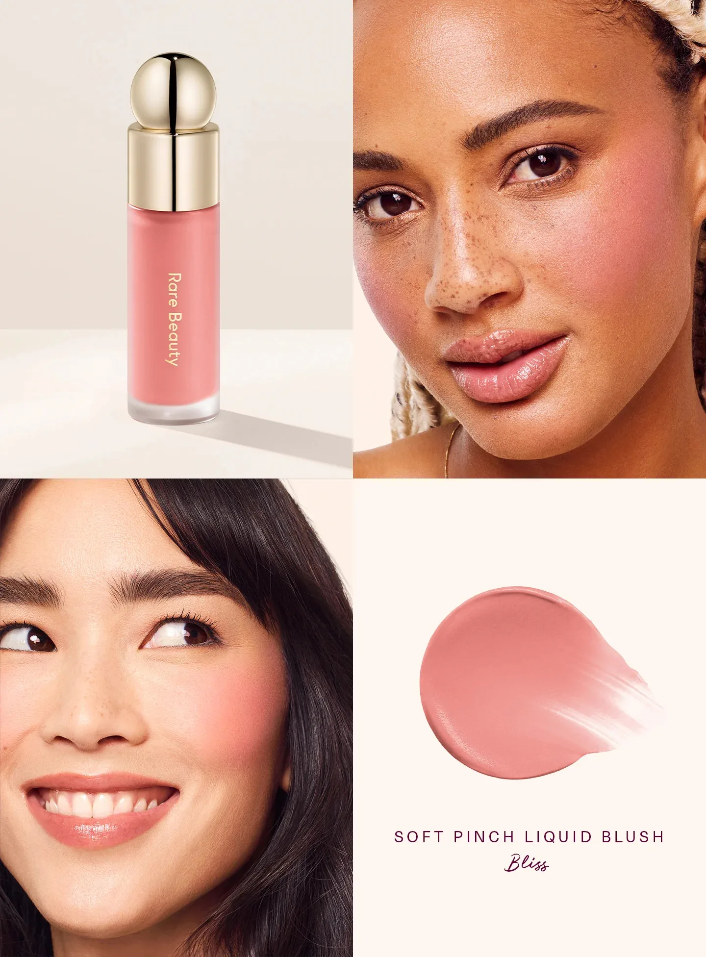 RARE Beauty-rubor líquido, lápiz labial, colorete para ojos, colorete para mejillas, resistente al agua, sombra de contorno facial, brillo de labios líquido, maquillaje regordete