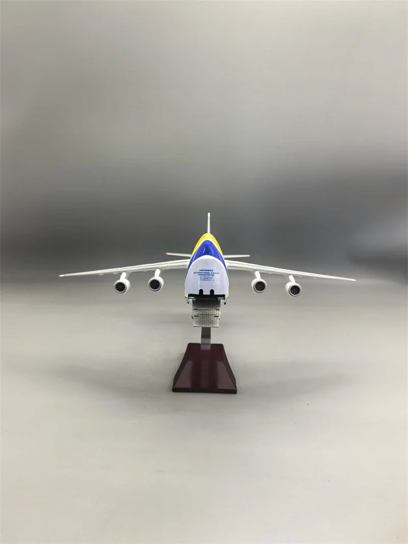 1/165 Ukraine An-124 Transport 42cm Plane Alloy Aircraft Replica Model Antonov An124 Plane With Base Airplane Toys Collection