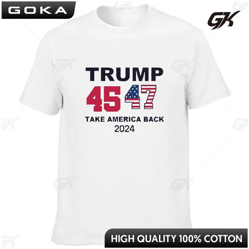 Trump Abbott 2024 for President VP USA Election Patriotic T-Shirt Men's and Women's Tops Harajuku US Election 47 Trump Tee