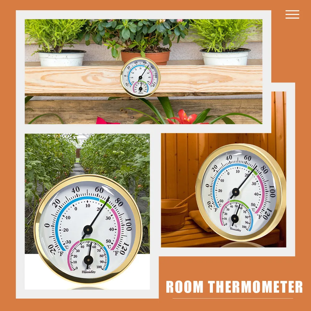

2Pcs Indoor Outdoor Thermometer Hygrometer Accurate Temperature Humidity Monitor Wall Hanging Weather Gauge for Home Office