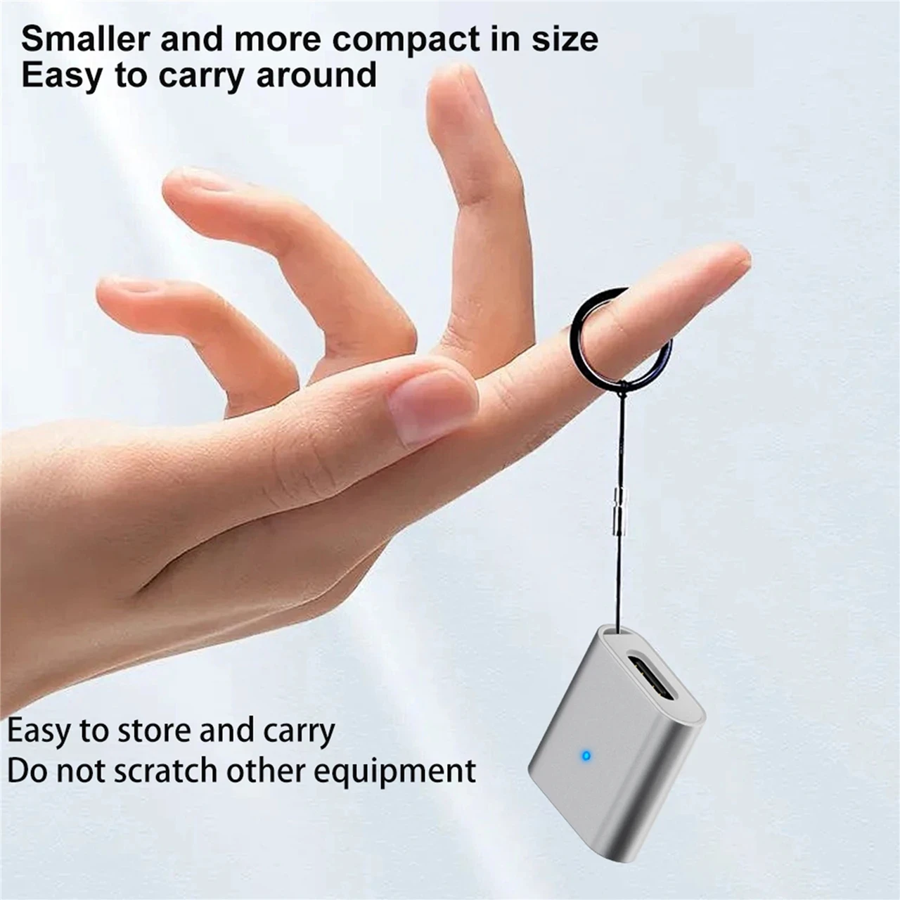 USB C/8 Pin Female To Magnetic 3Pin Adapter Aluminum Alloy Charging Adapter Type C Connector for Laifen Wave Electric Toothbrush