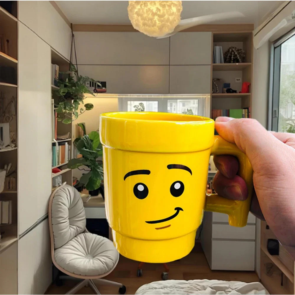 Ceramic Mug Cup 250ML Cute Smiley Face Ceramic Mug, Christmas Gift Funny Mug, Children's Drinking Cup Coffee Milk Ceramic Mug