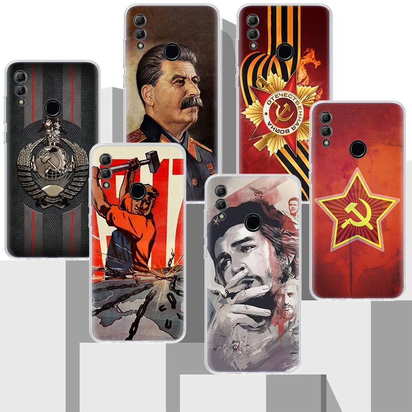 Russian Stalin Ussr Communism Soft Silicone Phone Case For Huawei Honor 10 Lite 9 8A 8X 8S 9X Pro Y5 Y6 Y7 Y9S P Smart Z 2019 10