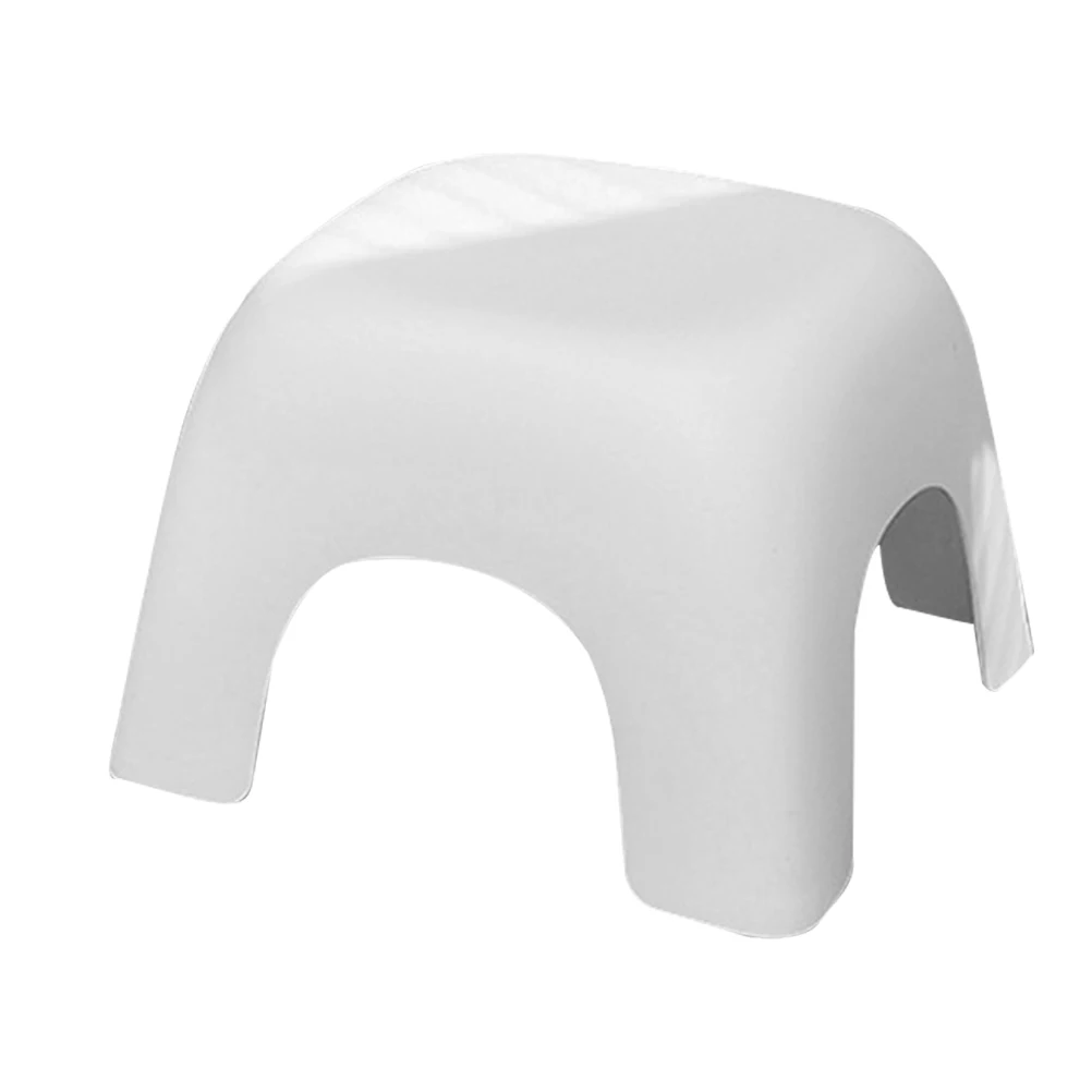 

Bathroom Step Stool Plastic Non Slip White Short Travel Potty Bedside Toilet Sturdy Lightweight Practical Safe Children