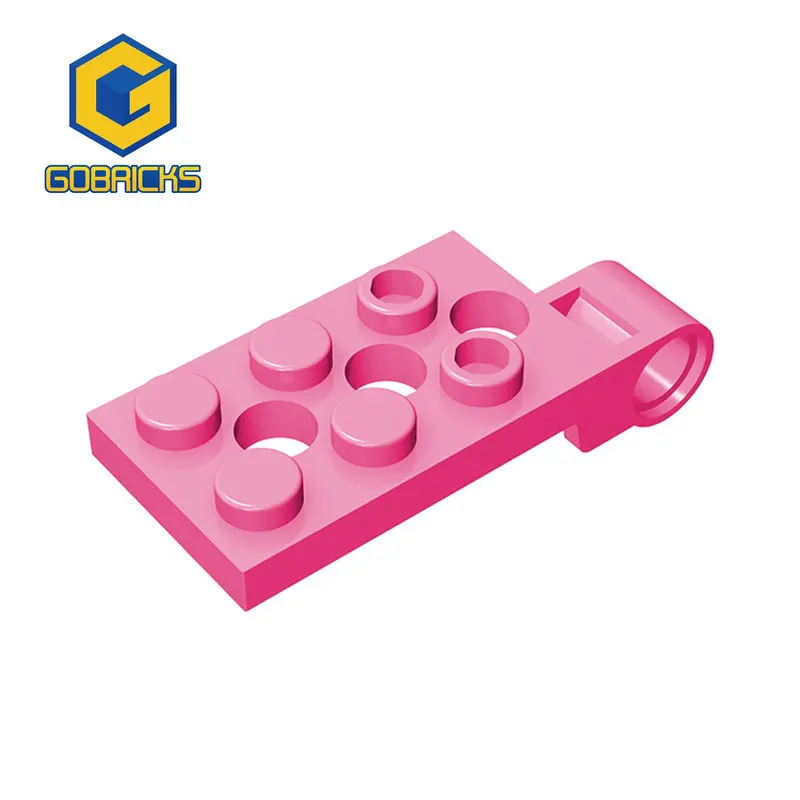 Gobricks 98286 10PCS Special Hinge Plate Parts 2 x 4 with Pin Hole Bricks Compatible with Building Blocks MOC Model Fit 98285