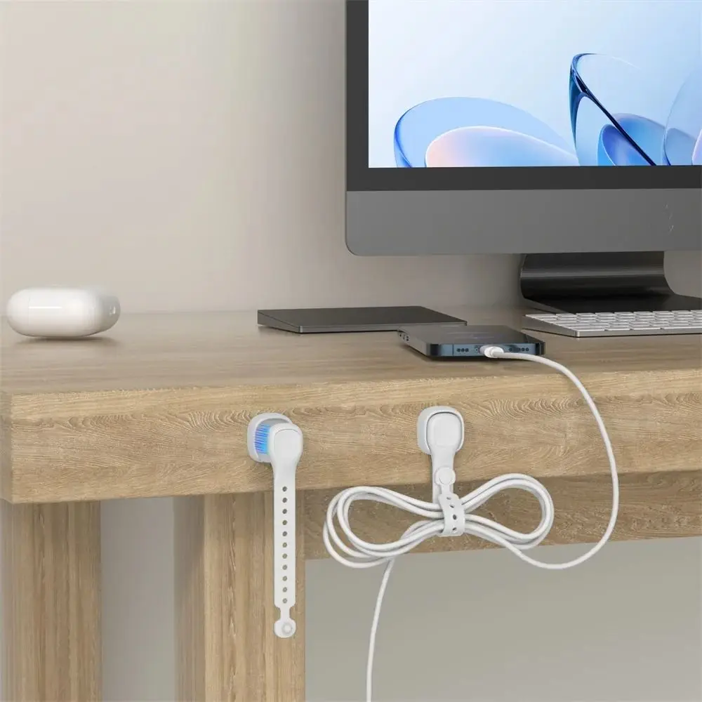 ربطات كابل مغناطيسية من السيليكون متعددة الوظائف، خطاف قابل للتعديل، إدارة لف الأسلاك المتينة، حامل كابل قابل لإعادة الاستخدام #5