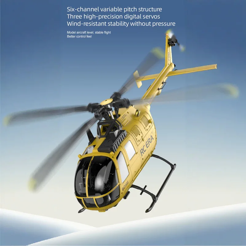 RC ERA 1:25 Remote Control Helicopter C180 Dual Brushless Simulation Helicopter BO105 One-Key Inverted Flight Optical Flow Lidar