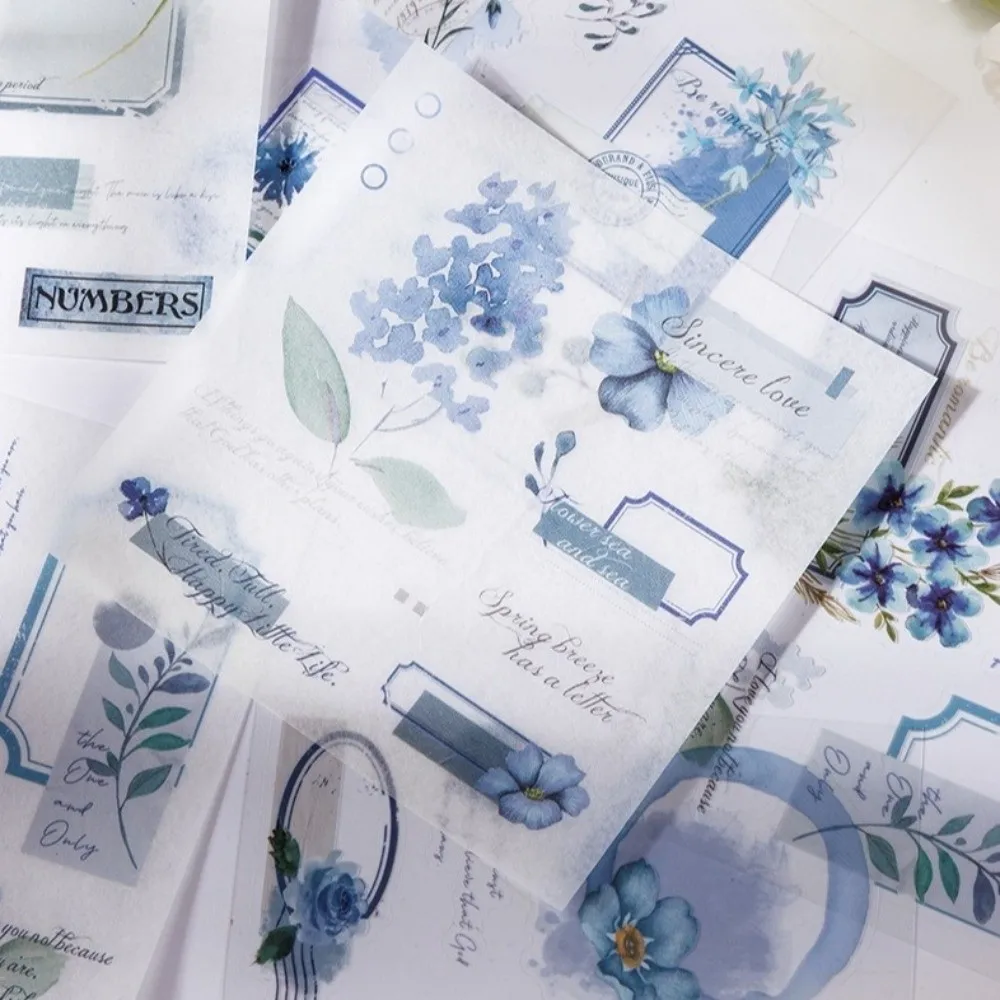 สมุดสติกเกอร์ลายดอกไม้ธีมสี่ฤดู 20 ชิ้น/เล่ม สไตล์เรโทร INS สำหรับตกแต่งสมุดภาพ งาน DIY