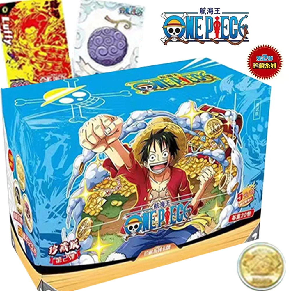 

One Piece Game Cards Booster Box Anime Protagonist Luffy Nami Commemorative Collection Rose Metal Hollow Card Kid Christmas Gift