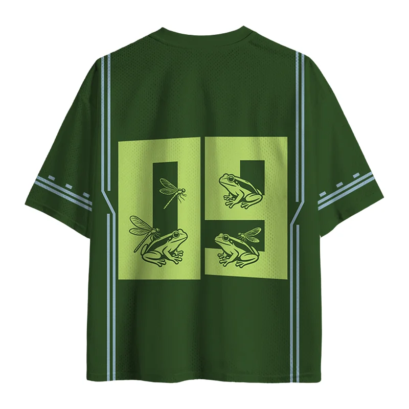 New Running Sports T-shirt,Fast Drying Sports Short Sleeves,Upgraded Fabric, Mesh Knitted Fabric, Fun Frog Breathable Sportswear
