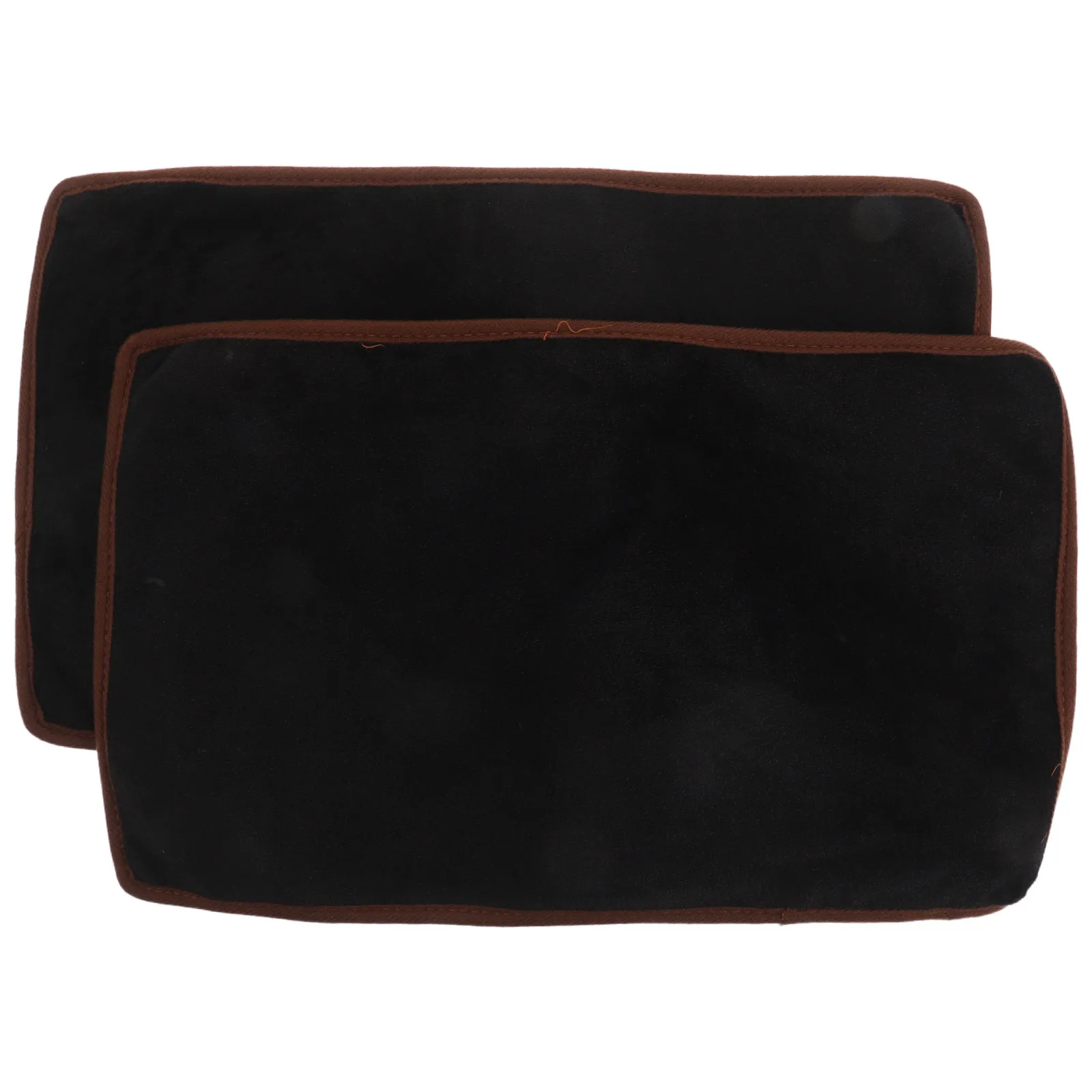 

2Pcs Jewelry Display Pad Double Side Black White Soft Fabric Mat Rings Earrings Bracelets Watches Countertop Showcase Jewelry