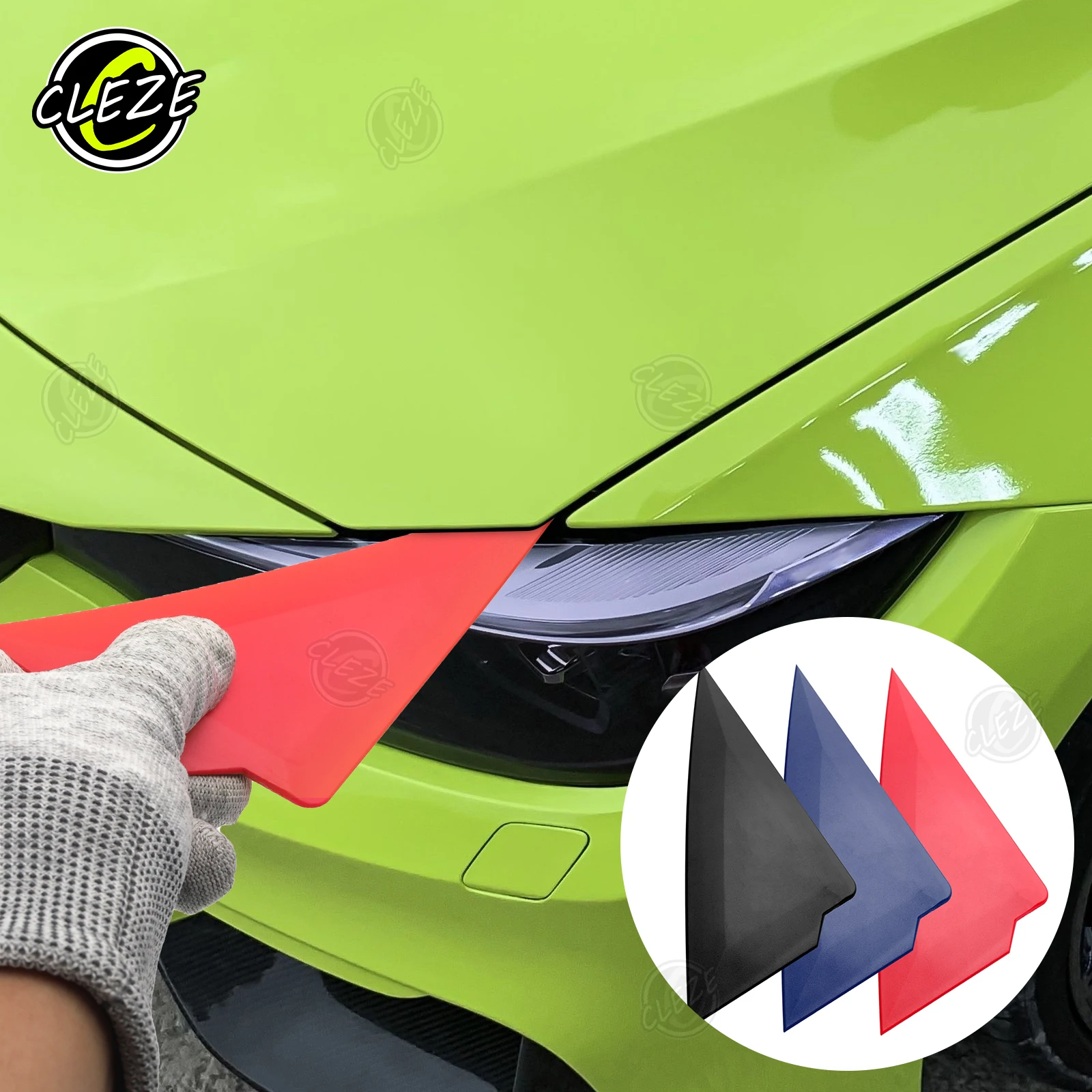 

CLEZE 3/10PCS Plastic Triangle Squeegee Car Wrapping Window Film Tint Tools for PPF and Tinting Tools Vinyl Corner Wrap Tool