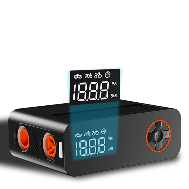 Portable Cordless DC Air Compressor Tire Inflator, Locking Connector for Car Truck RV Motorhome Bike Tires and Inflatables