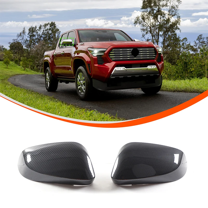 

Zinky Car Exterior Rearview Mirror Cover for Toyota Tacoma 2024+ ABS Carbon Fiber Pattern Exterior Accessories 2 Pcs