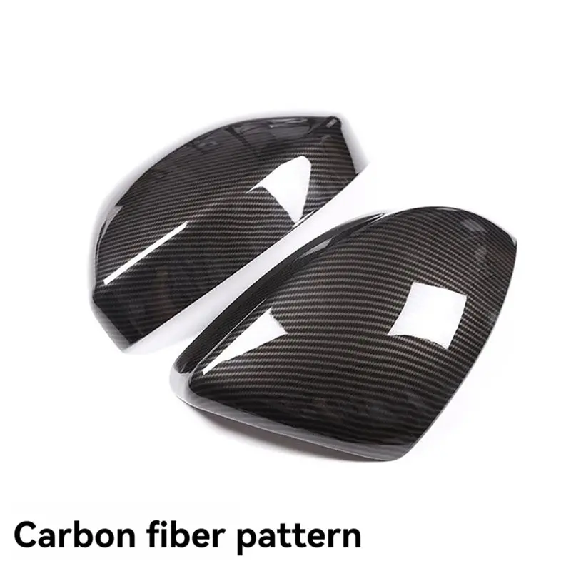 Car Rearview Mirror Cover For Land Rover Range Rover Evoque Velar For Jaguar F-Pace E-Pace 14- 22 Decoration Parts Carbonfiber-N
