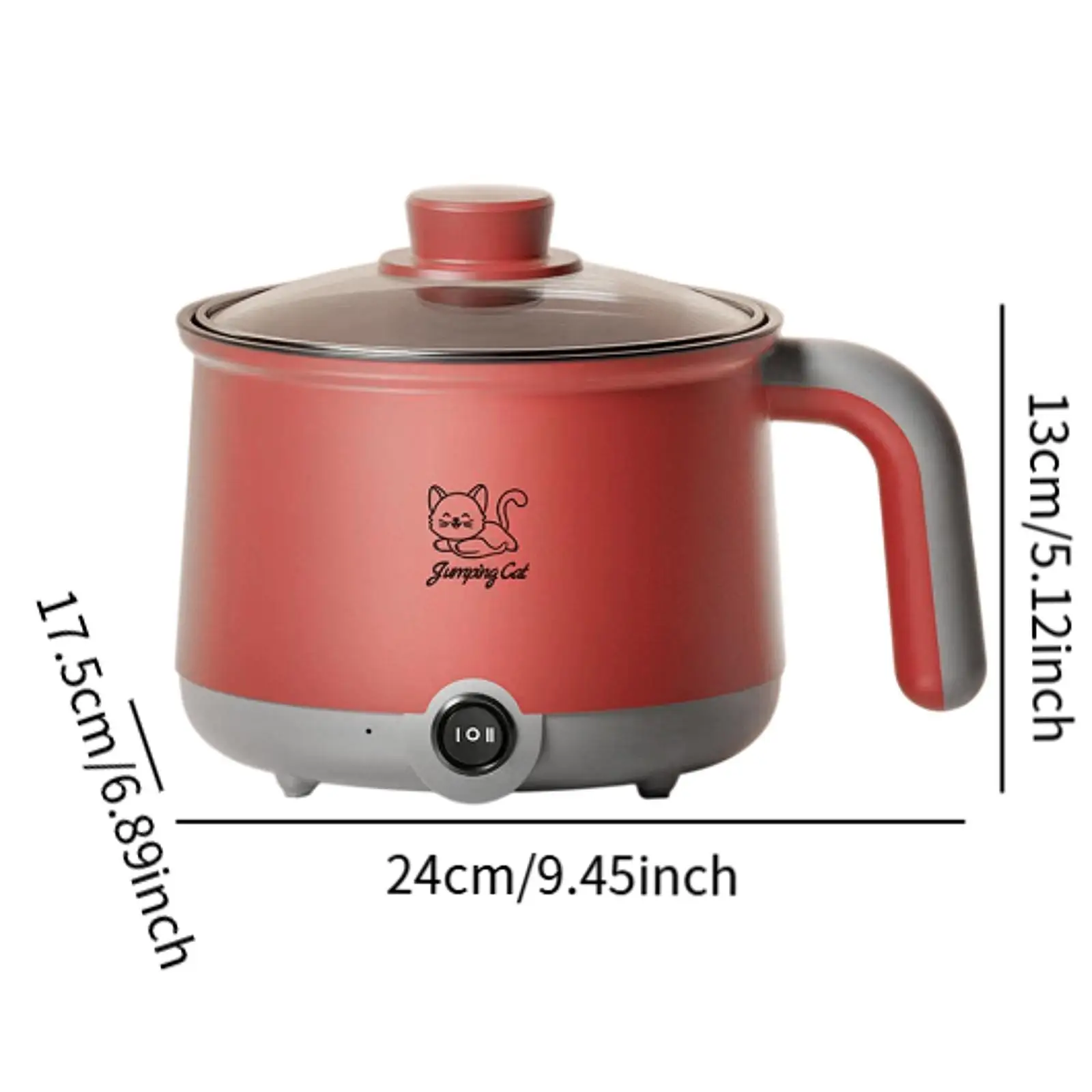 Mini Hot Pot Household 1.8L Easy to Clean Stockpot Multi Function Cooking Pot Noodles Cooker for Pasta Oatmeal Soup Eggs Travel