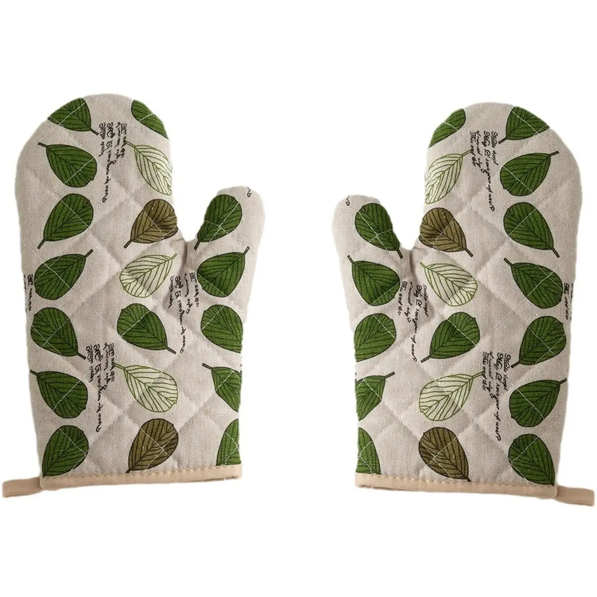 Thickened Oven Gloves Set, Anti-Scalding, Simple Cotton and , Microwave Oven Glove, Baking, Cooking, Kitchen
