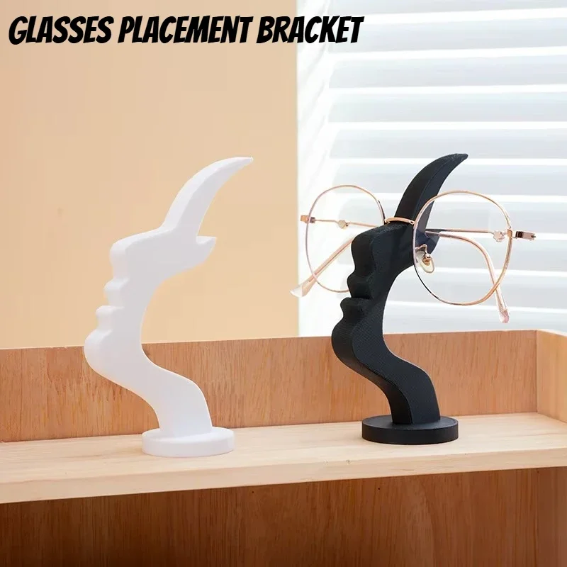1/2pcs Side Face Shaped Eyeglass Holder Stand Glasses Storage Rack Glasses Placement Bracket Desktop Art Decorative Ornaments
