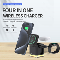 3 In 1 Magnetic Wireless Charger Stand Foldable For iPhone 16 15 14 13  Apple Watch 8 7 6 Airpods 2 3 Fast Charging Dock Station