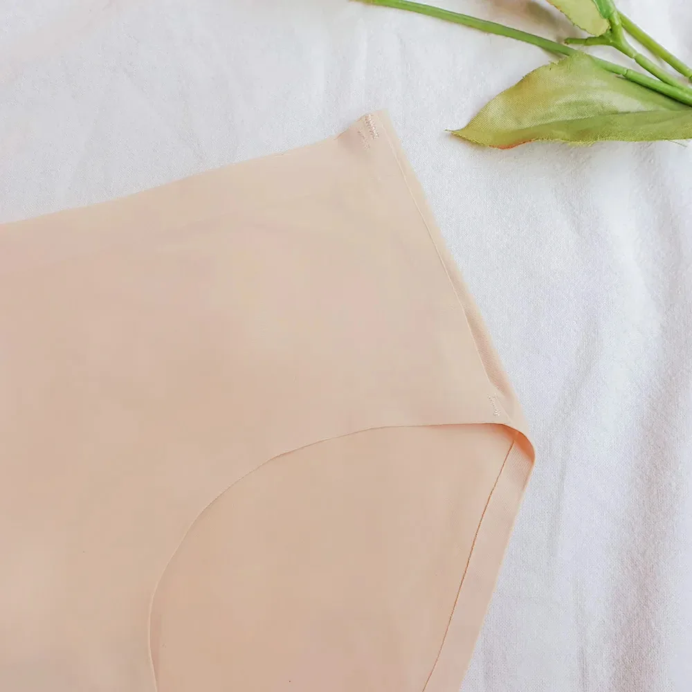 Bezešvé spodní prádlo z ledového hedvábí pro ženy, prodyšné kalhotky, pohodlné kalhotky do poloviny pasu, dámské kalhotky 10 ks/sada - náhled 5
