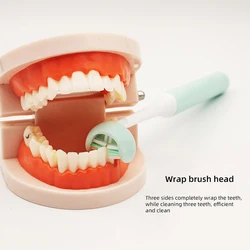 Cepillo de dientes de esquina de doble cara, limpieza Triple de goma Manual de viaje para niños pequeños, cepillo de dientes suave ultrafino, cuidado Dental, limpiador de salud