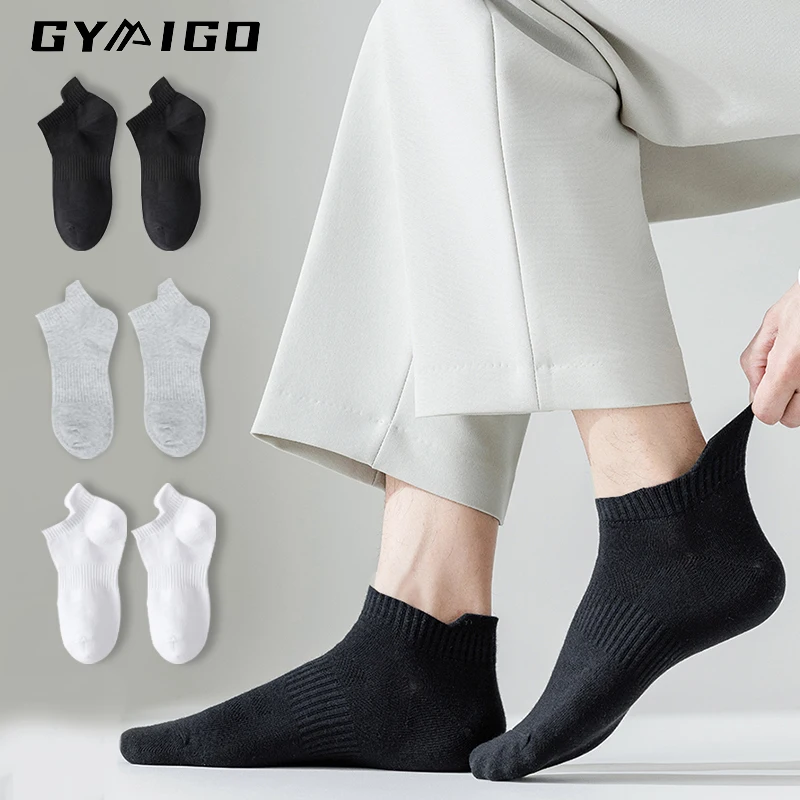 

4/5 Pairs Men Sport Ankle Socks Casual Breathable Running Socks Plain Color Men Casual Low Cut Socks Four Season Business Socks