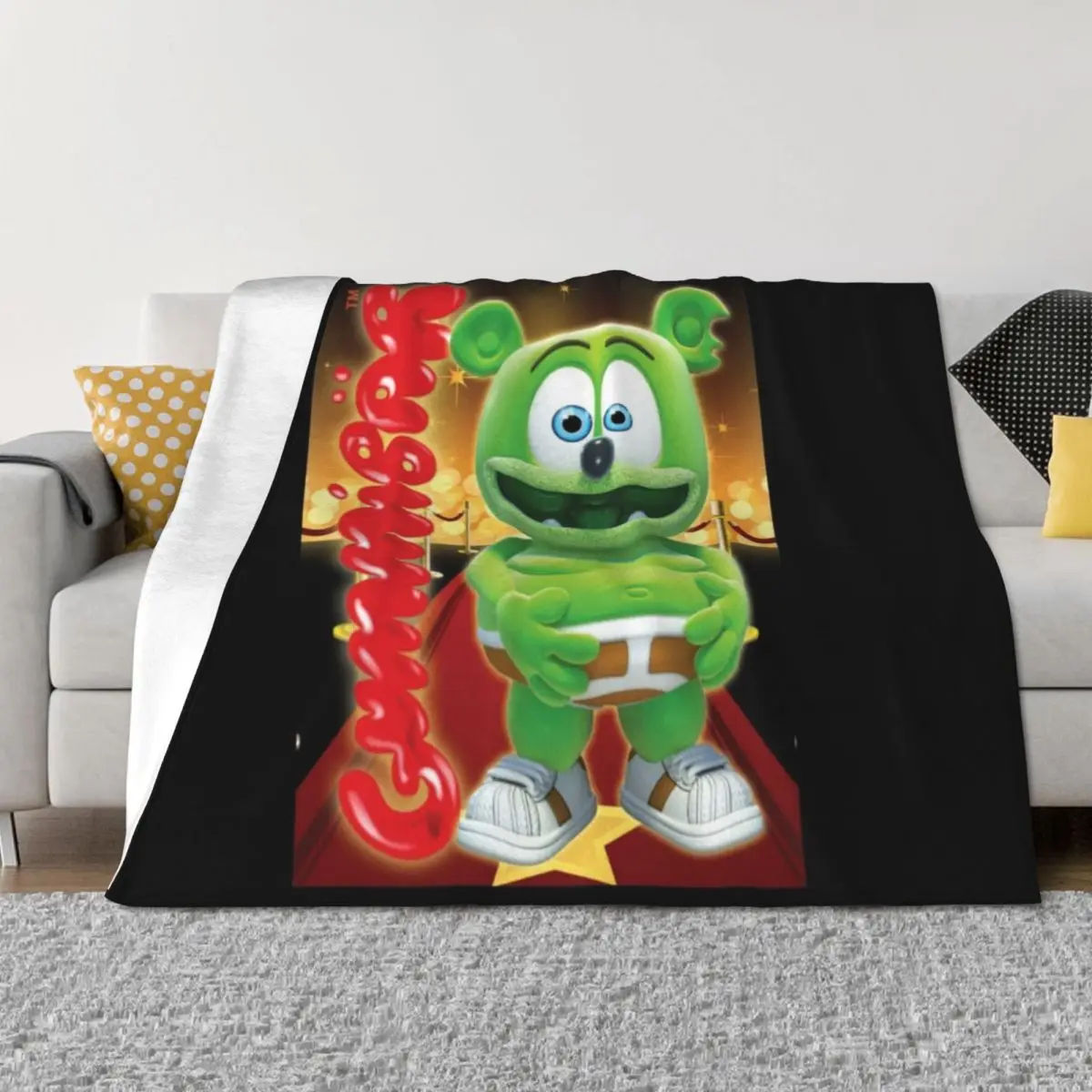 

Gummibar (the Gummy Bear) Redcarpet Throw Blanket halloween Sofa Quilt Fashion Sofas blankets and throws Blankets
