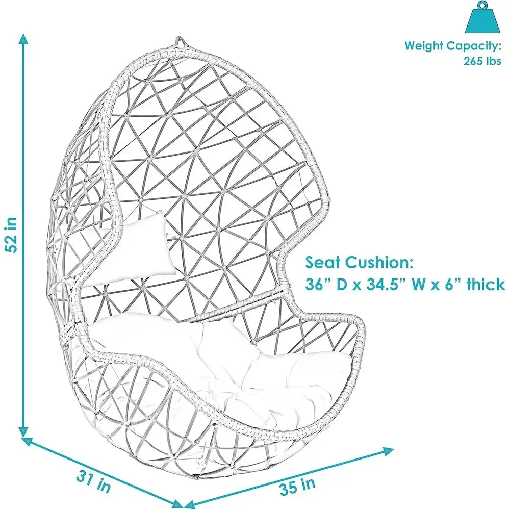 Resin Wicker Hanging Egg Chair 3