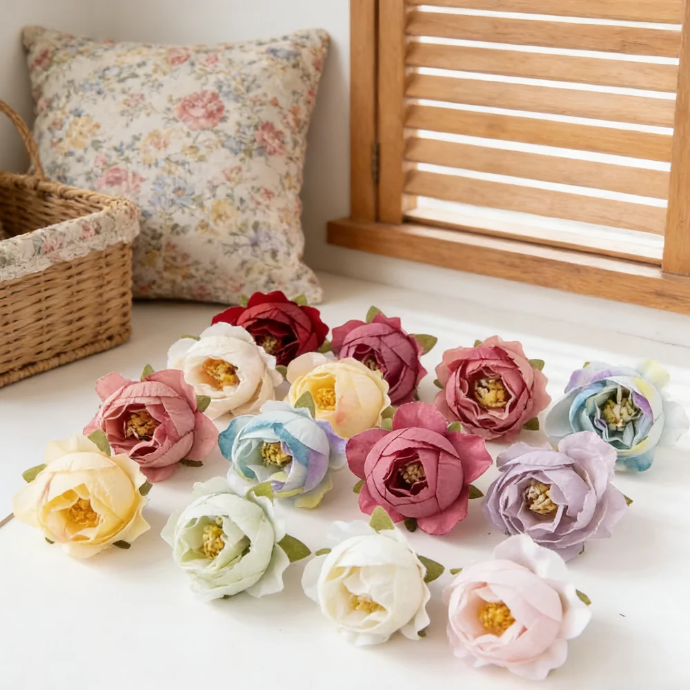 10/20 Stück künstliche Blumen Seidenrosen Festival Party Hochzeit Garten Kranz Kopfschmuck Diy Geschenke Home Vase Scrapbook Braut Dekor