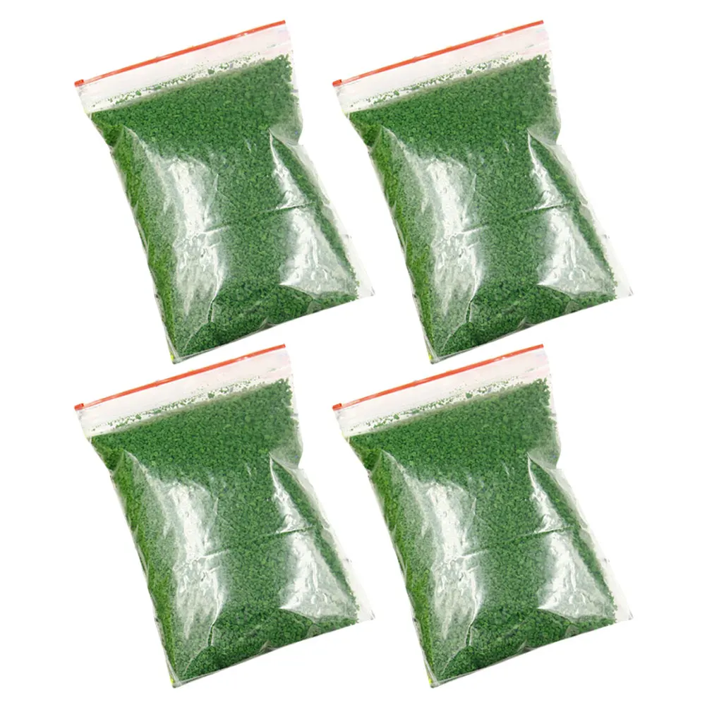 

4 Bags Bonsai Materials Artificial Grass Scatter Green Color 02# DIY Sand Table Realistic Moss Powder Mini Static Flocking Craft