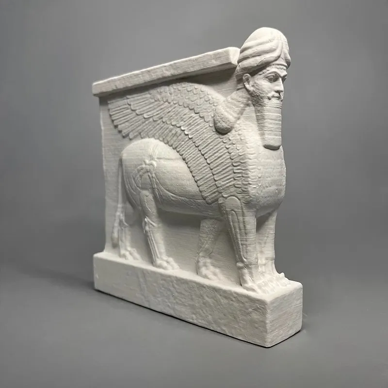 

Nordic Ins British Museum's Winged Bull Plaster Sculpture Decoration Creative Ornaments Modern Home Decoration Aesthetics Crafts