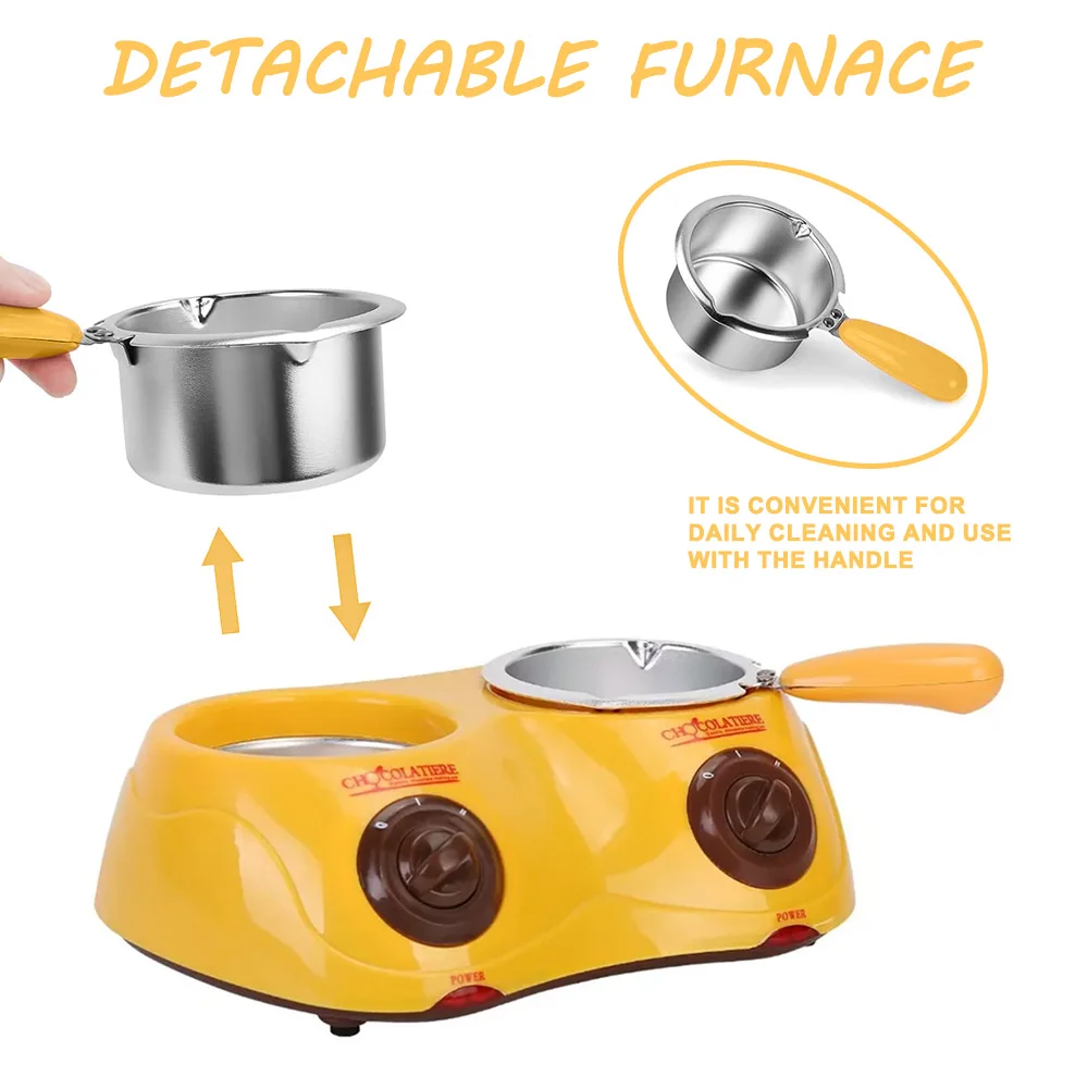 Aoresac Electric Melting Chocolate Pot with DIY Mold and Accessories/Non Stick for Candy Chocolate Milk Cheese Candy Home