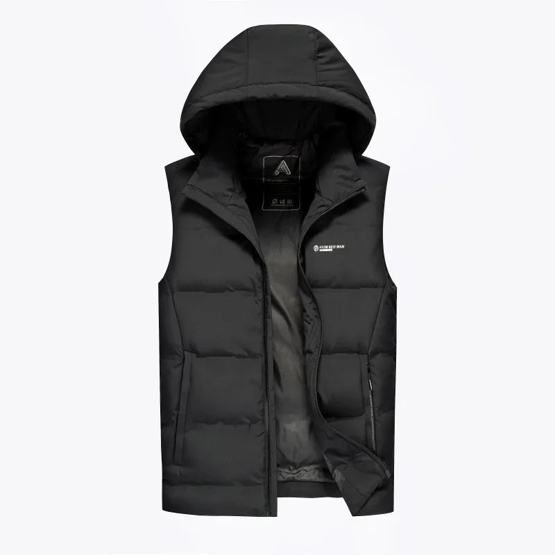 Yeae Donsvest Heren Winter Nieuw Afneembaar Hoedenvest Bovenkleding Dik Warm Mouwloos Vest Vest Vest