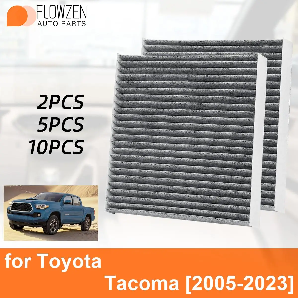 

Аксессуары для Toyota Tacoma 2005-2023, автомобильные фильтры из углеродного волокна CF10374 87139-YZZ09 88508-01010 88508-04010