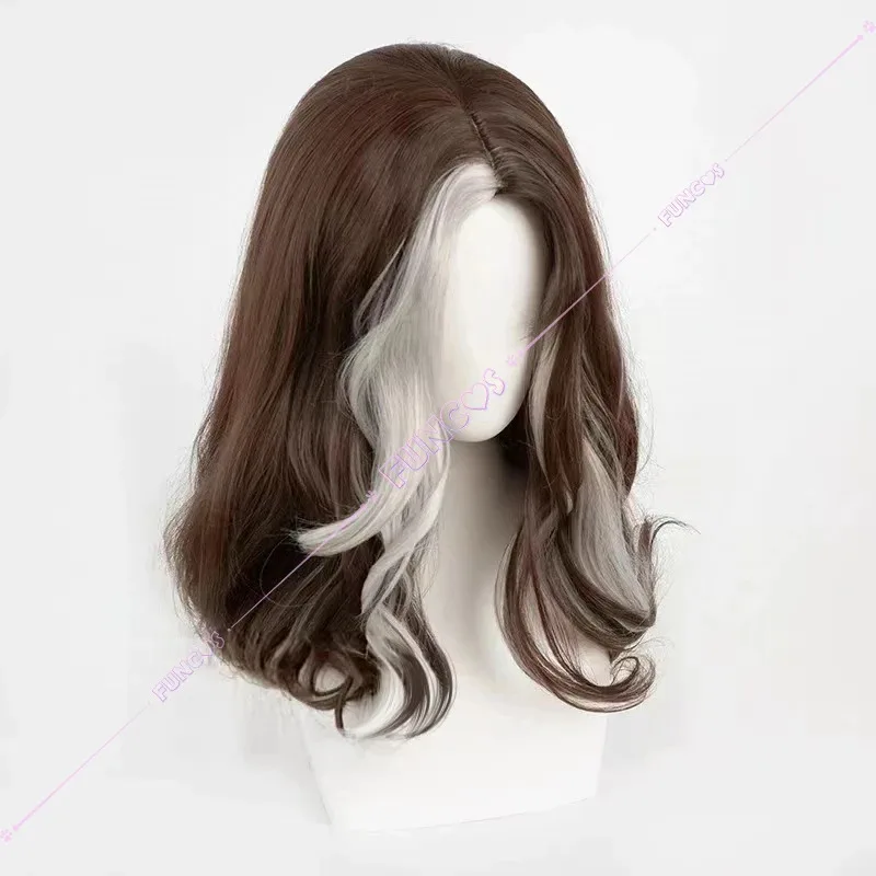 

DY20Identity V Barmaid Proofreader Cosplay Wig Demi Bourbon Brown White Heat Resistant Wigs For Women Girls Carnival Party Hallo