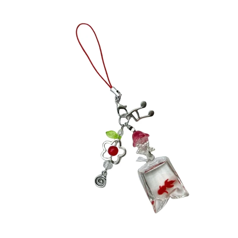 Bag Pendant Resin and Alloy Texture Keychain Accessory for Various Occasion C1FC