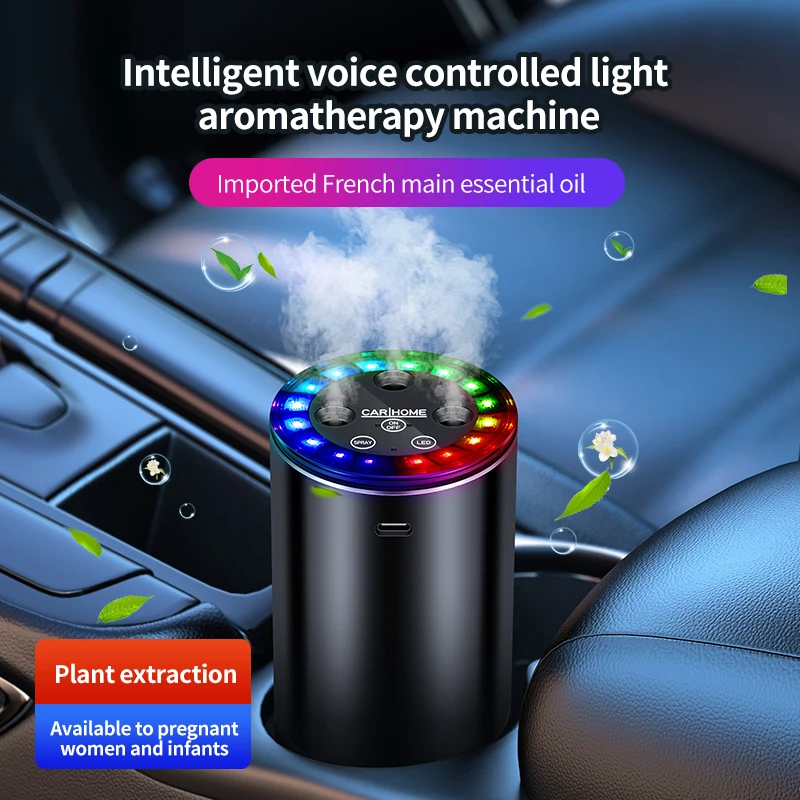 

Automotive Intelligent Aromatherapy Machine RGB Music Rhythm Light Essential Oil Aromatherapy Diffuser Home Fragrance