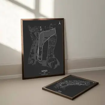 F1 Imola Monaco Dráhový okruh Formule Motorsport Závod Klasický vintage plakát A4 A3 A2 Nástěnná dekorace do pokoje a kanceláře 10 nejlepší prodej okruh v Monaku - №3